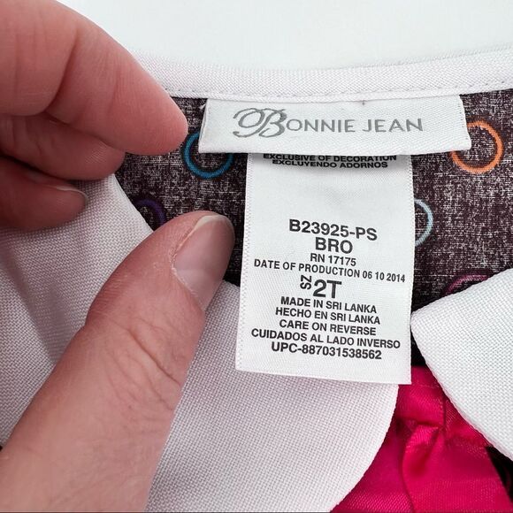 Bonnie Jean dress Fox & Floral embellished dress polka dots & panties size 2T - Picture 8 of 9